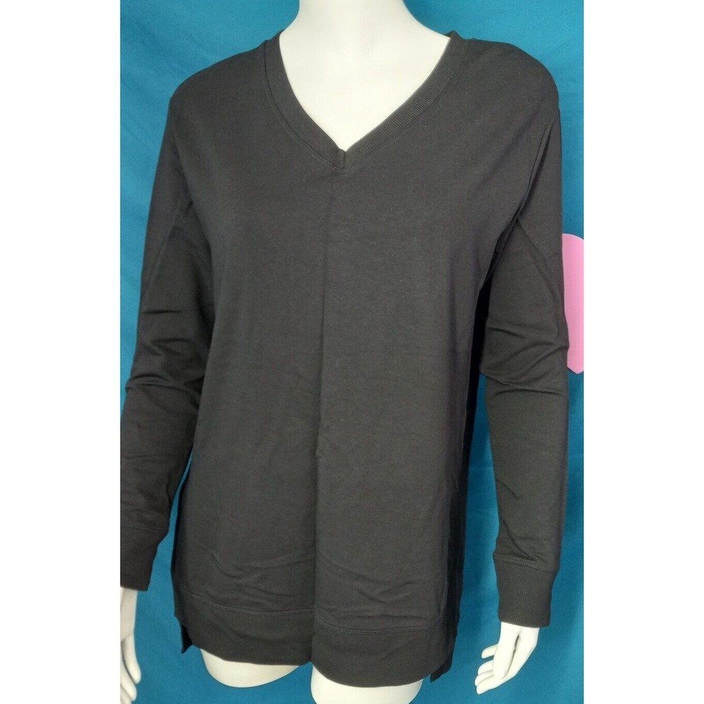 Chico's Zenergy 0 misses 4-6 black stretch top pullover long sleeve modal cotton